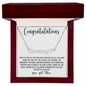 Congratulations Necklace | Custom Name w/ Heart