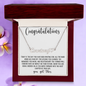 Congratulations Necklace | Custom Name w/ Heart