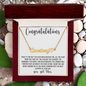 Congratulations Necklace | Custom Name w/ Heart