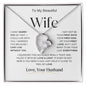 To My Beautiful Wife | Forever Love Necklace | WB2