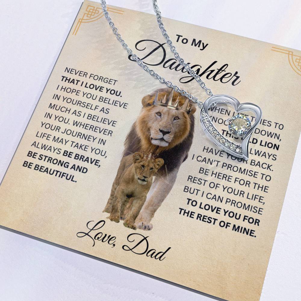 To My Daughter | This Old Lion | King & Princess | Forever Love Necklace