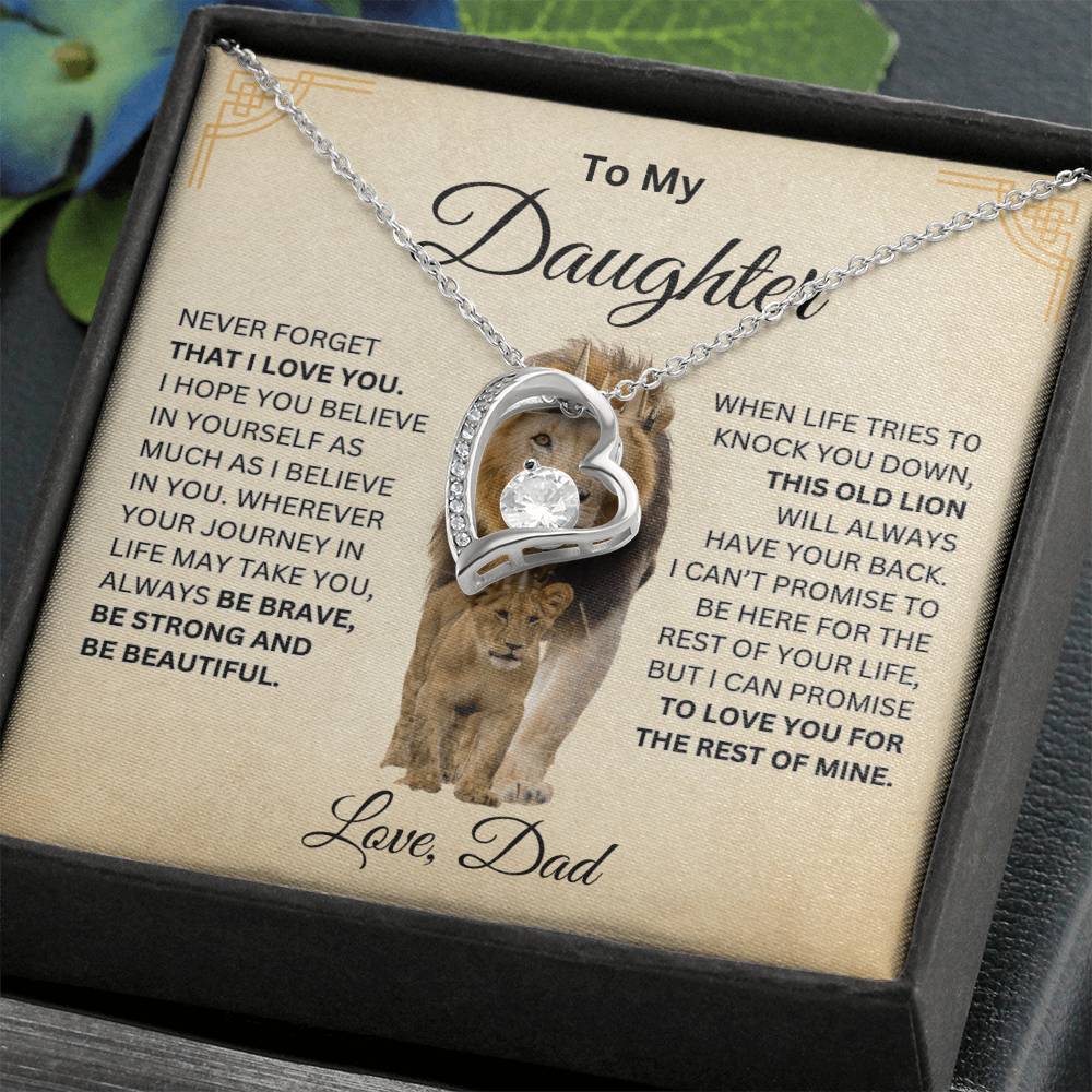 To My Daughter | This Old Lion | King & Princess | Forever Love Necklace