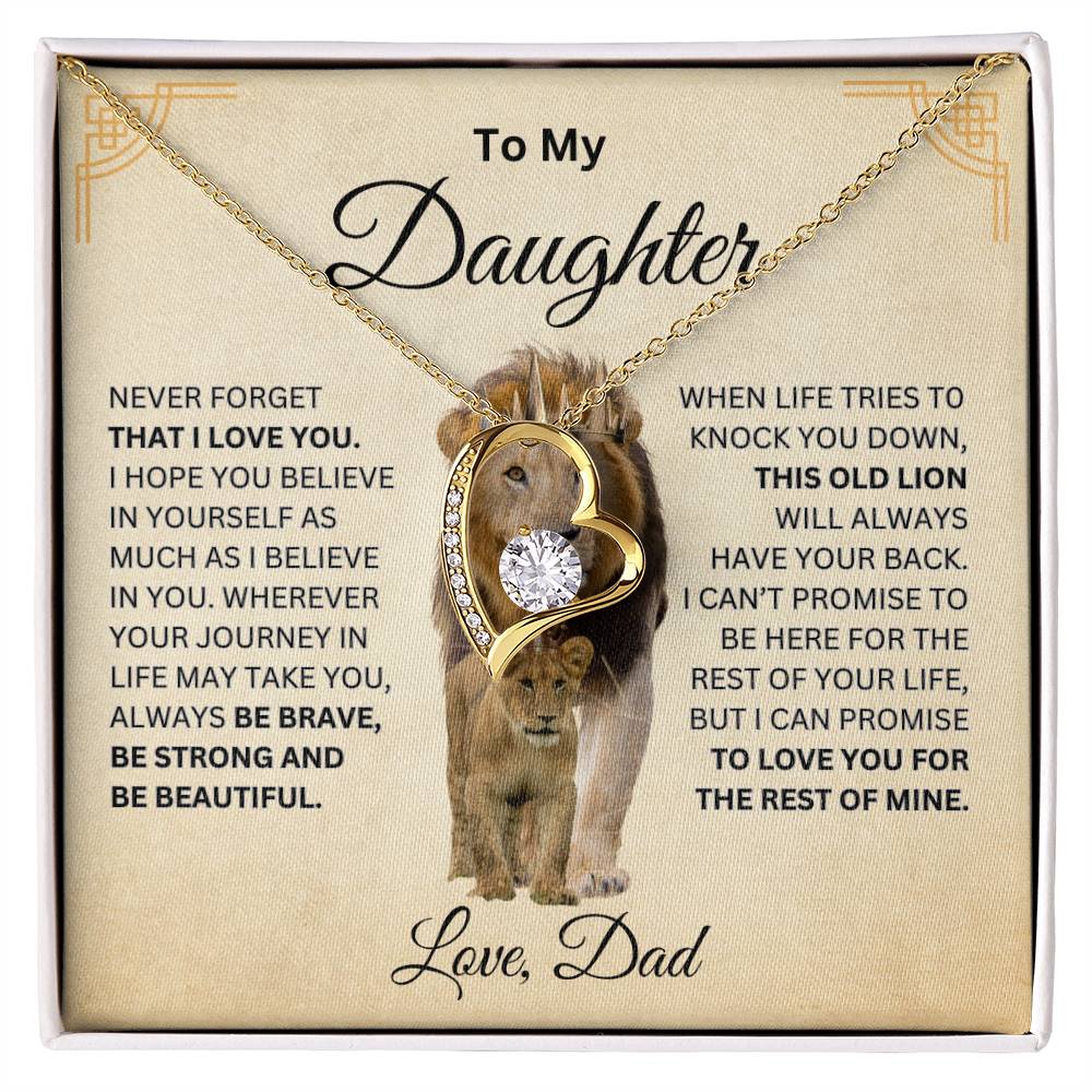 To My Daughter | This Old Lion | King & Princess | Forever Love Necklace